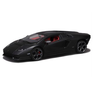 Bburago Modelauto - Lamborghini Countach - zwart - 20 x 9 cm - speelgoedauto