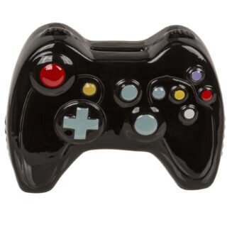 Spaarpot Game Controller - keramiek - 16 x 13 cm - zwart - spaarpot - gamer cadeau