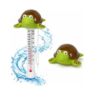 Bellatio Design Zwembad thermometer Funny - Schildpad - drijvend - kunststof - 25 cm