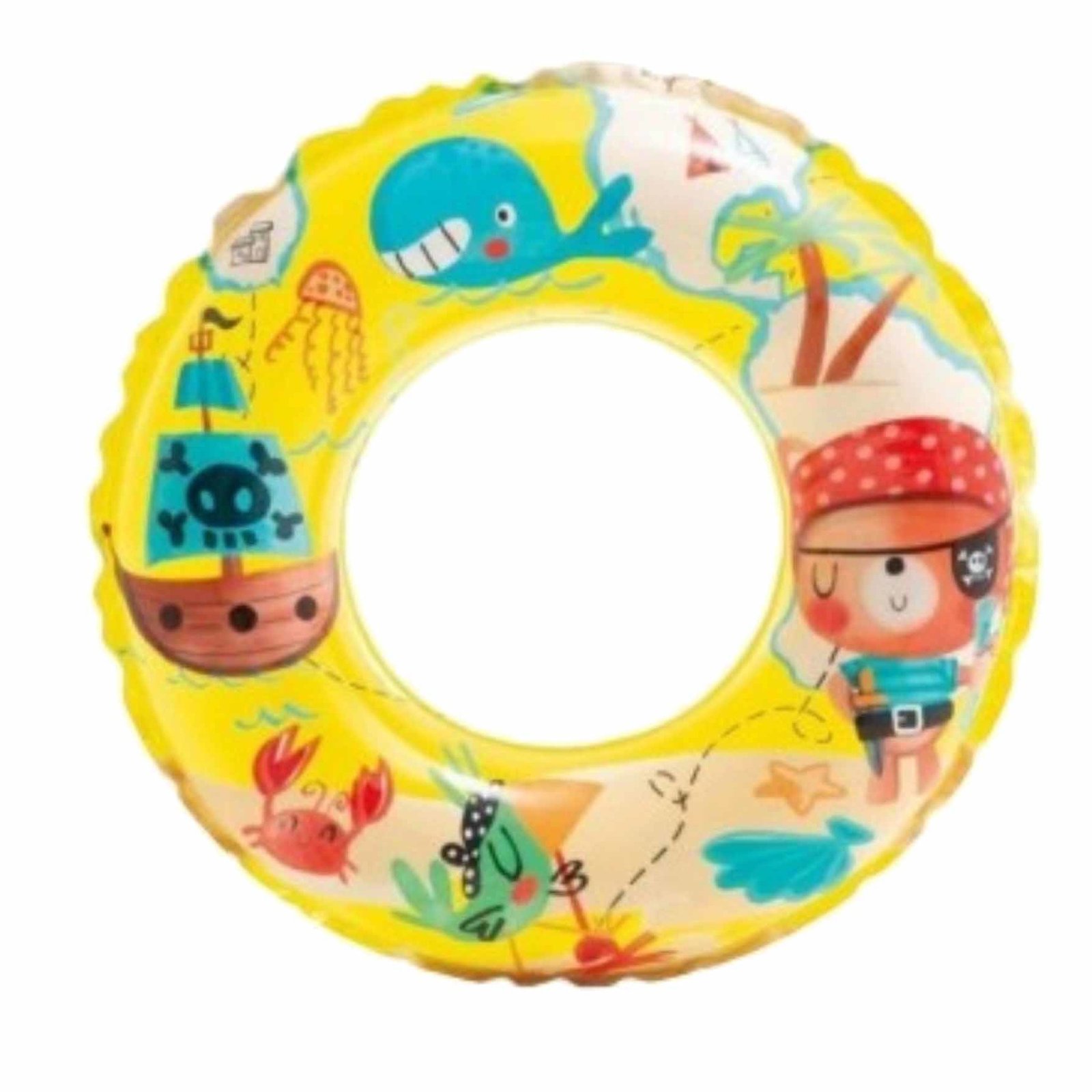 Free & Easy Zwemband piraten - opblaasbaar - 61 cm - geel