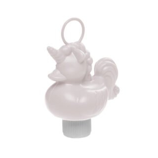 Eenhoorn badeendje - wit - badspeelgoed - 12 cm