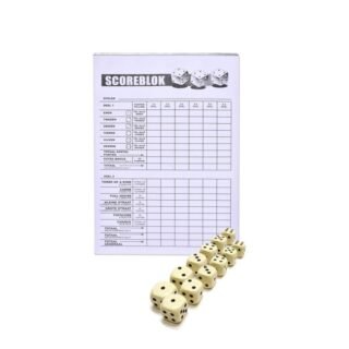 Haza Yahtzee - inclusief 12 dobbelstenen - scoreblok