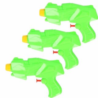 Free & Easy Mini waterpistool groen - 20x - 15 cm - kunststof - kinderspeelgoed