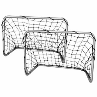 SportX voetbal goals set - 2x stuks - metaal - 77 x 56 x 45 cm - sporten