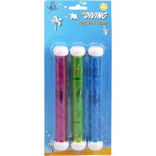 Led Duikstokjes - 3x stuks - Gekleurd - Kunststof - Duikspeelgoed voor Zwembad