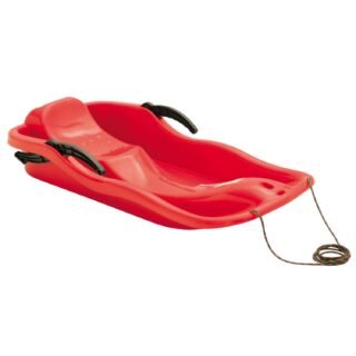 Prosperplast race sneeuw slee - met remmen - kinderen - rood - Kinderslee - 87 x 40 cm