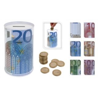 Free & Easy 100 eurobiljet spaarpot - metaal - 13 cm