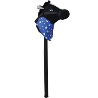 Happy People Stokpaardje met Geluid - 68 cm - Zwart