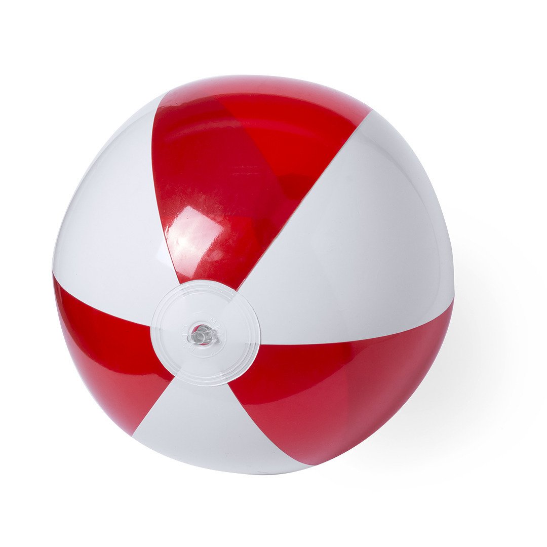 Makito Strandbal - Opblaasbaar - Rood Wit - 28 cm