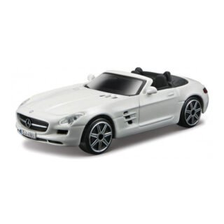 Bburago Modelauto Mercedes-Benz - SLS AMG - wit - schaal 1:43 - 11 cm - schaalmodel speelgoed