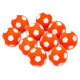 Bellatio Decorations Tafelvoetbal balletjes - 5x stuks - oranje - D32 mm - mini voetballetjes - rese