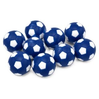 Bellatio Design Tafelvoetbal balletjes - 5x stuks - blauw - D32 mm - mini voetballetjes - reserve
