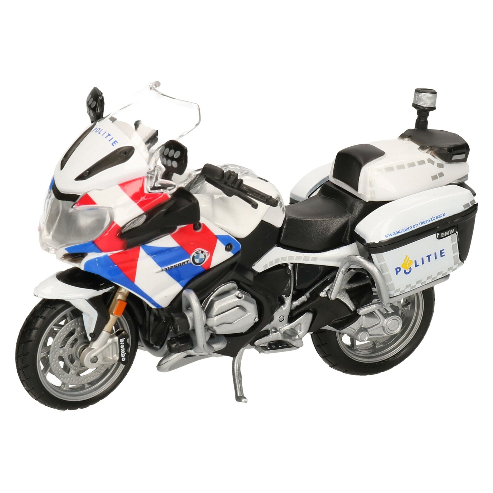 Maisto model motor BMW politie - wit - schaal 1:18 - 12x5x8 cm - speelgoed motor