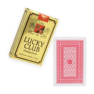 Henbrandt Lucky club - speelkaarten rood - 9 x 6 cm