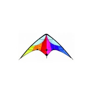 Delta stunt vlieger - regenboog kleuren - 130 x 60 cm - buiten speelgoed - kinderen - vliegeren