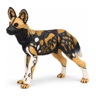 Speelgoed figuur - Afrikaanse wilde hond - 9 cm - plastic - hyena hond - educatief dierenspeelgoed
