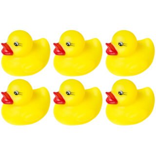 Badeendjes - 75x stuks - geel - kunststof - 4,5 cm - badspeelgoed