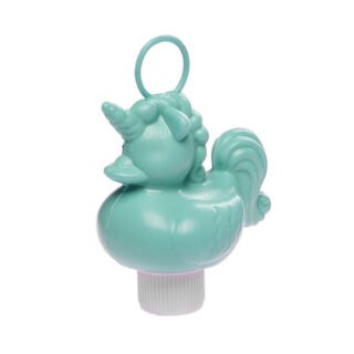 Eenhoorn badeendje - Turquoise - blauw - 12 cm