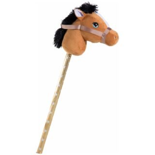 Pluche stokpaardje - bruin - 70 cm - speelgoed dieren voor kinderen