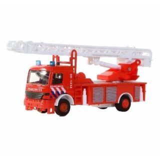 Speelgoed Brandweerwagen - ladder uitschuifbaar - 15 cm - metaal/plastic