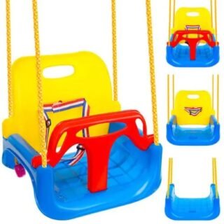 Kruzzel 3-in-1 meegroei kinderschommel - kunststof - voor peuters