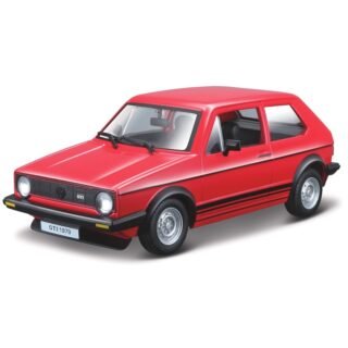 Modelauto/speelgoedauto Volkswagen Golf MK1 - rood - 15 cm - schaal 1:24