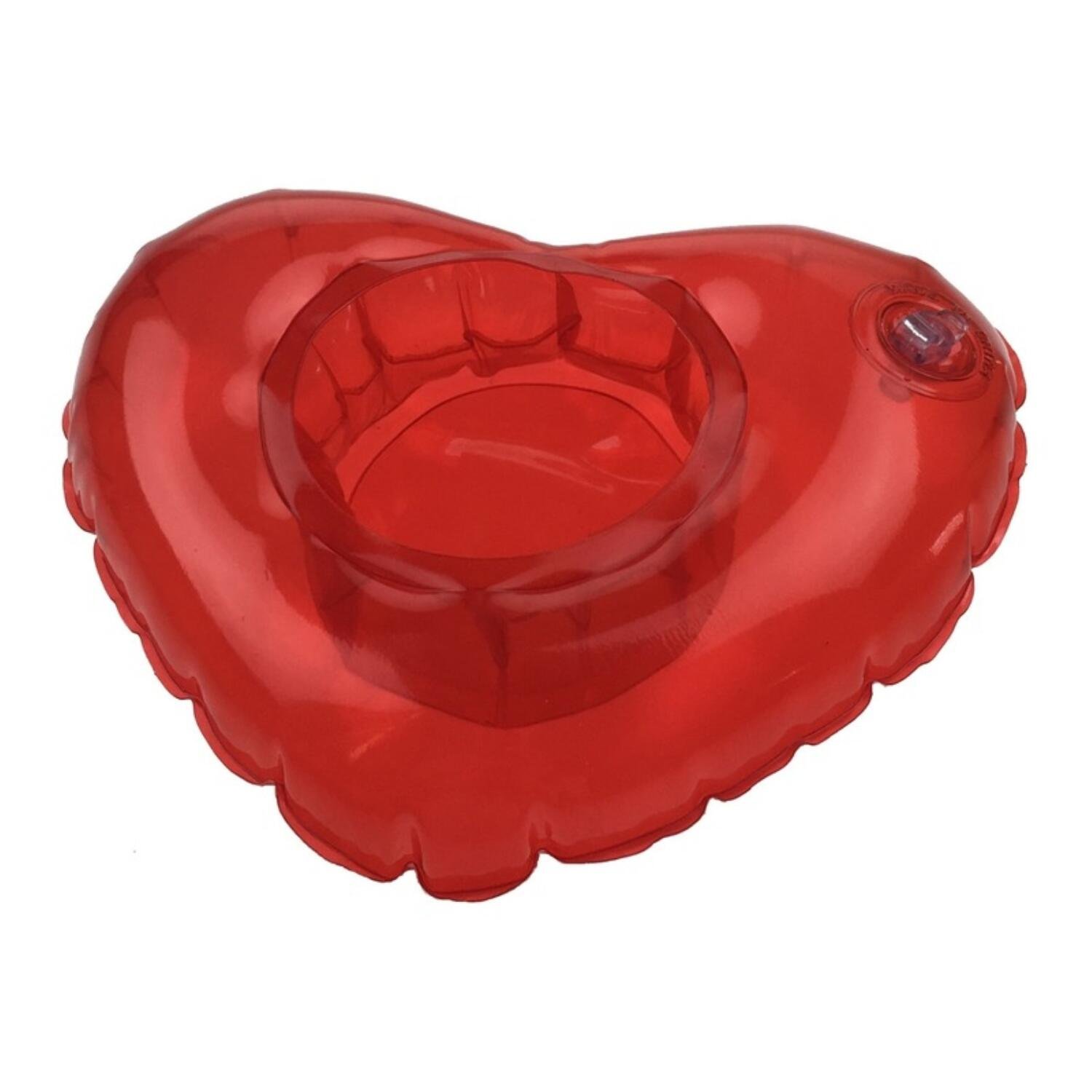Cepewa Opblaasbare Hartjes Bekerhouder - 20 cm - Rood