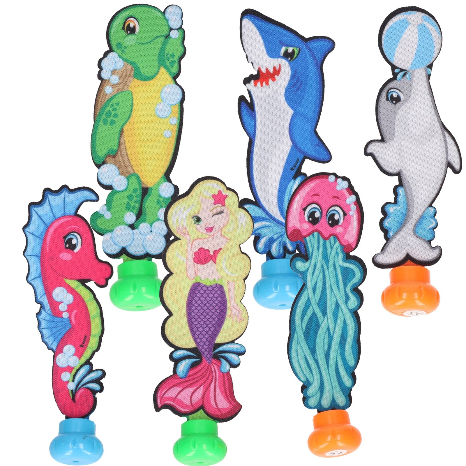 Toi-Toys Duikspeelgoed set - 6x zee figuren - kunststof - vakantie