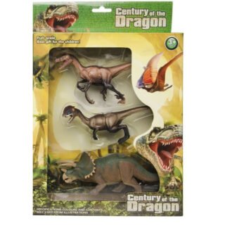 3x Plastic dinosaurus speelgoed figuren voor kinderen - Speelgoeddieren - figuren - Dieren