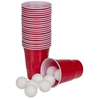 Out of the blue Beer pong drankspel - 37 delig - herbruikbare bekers
