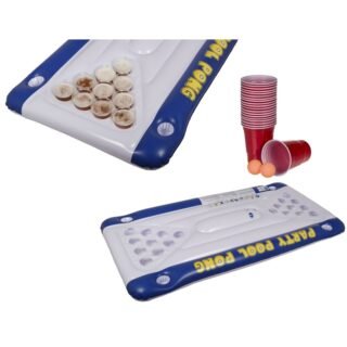 Out of the blue Beer Pong Luchtbed - 20 bekers - 2 balletjes - reparatielapje