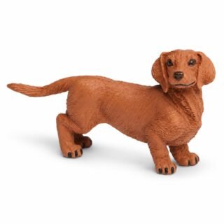Safari LTD Speelgoed Teckel - 9 cm - bruin - kunststof - speelfiguur hond - huisdieren