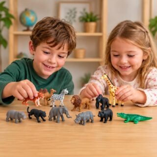 Speelgoed figuren - wilde dieren - 12x - plastic - speelfiguren - diertjes