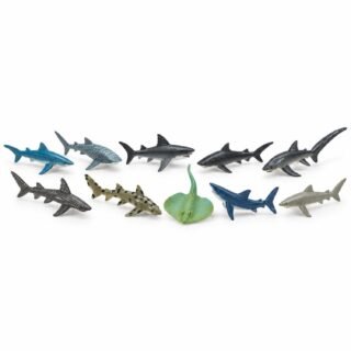 Speelgoed figuren - haaien - 10x - plastic - haaienfiguren - speelfiguren