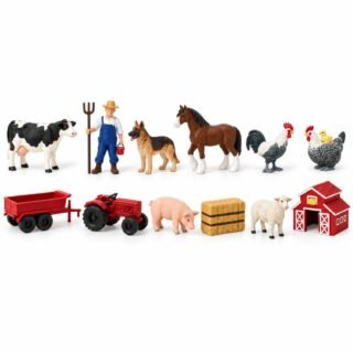 Speelgoed boerderij figuren - 12x - Plastic - speelfiguren - dieren