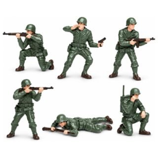 Safari LTD speelgoed soldaten - 6 stuks - plastic - 5 cm - speelgoedfiguren - soldaatjes