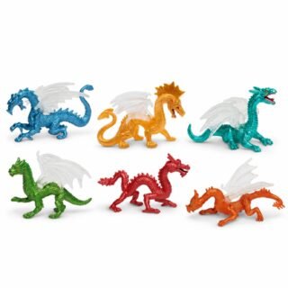 Speelgoed figuur setje draken - 6x stuks - mytische dieren - kunststof - 5 cm