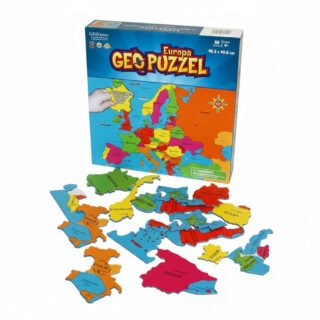 GEOtoys Europa puzzel - 58 stukjes - landvormen - 48x40 cm