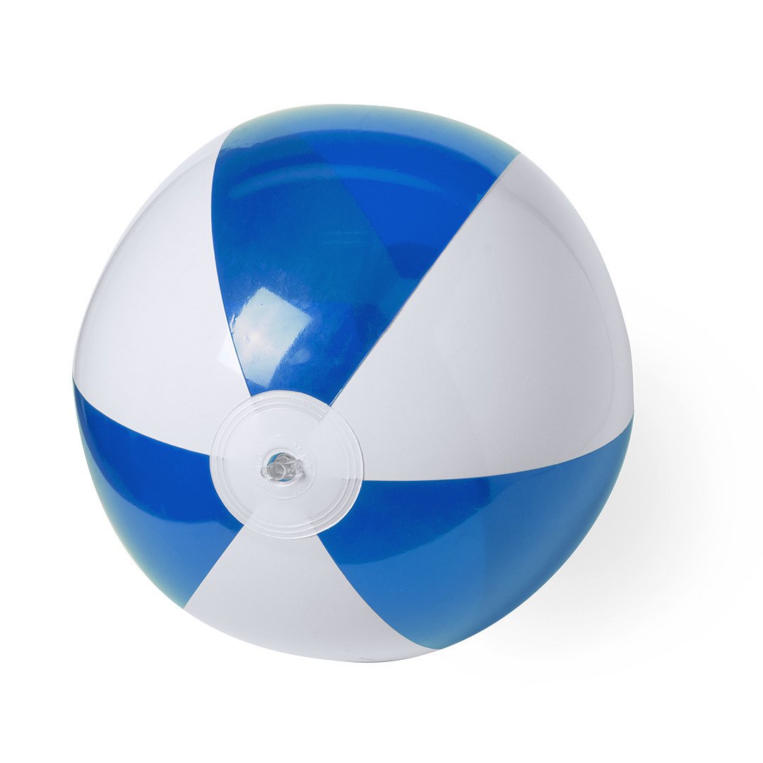 Makito Strandbal - Opblaasbaar - Blauw/Wit - 28 cm