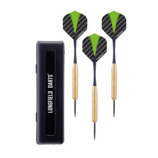 Longfield Darts Dartpijlen set Brass Barrel - 3x st - 22 gram - Darten pijltjes - sport artikelen